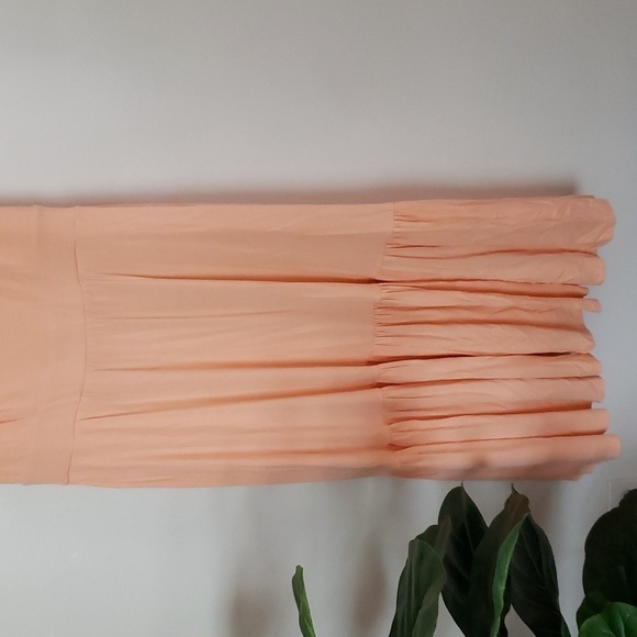 Torrid super soft knit orange sherbet midi maxi dress, tiered skirt, Torrid sz 1 - Picture 3 of 9